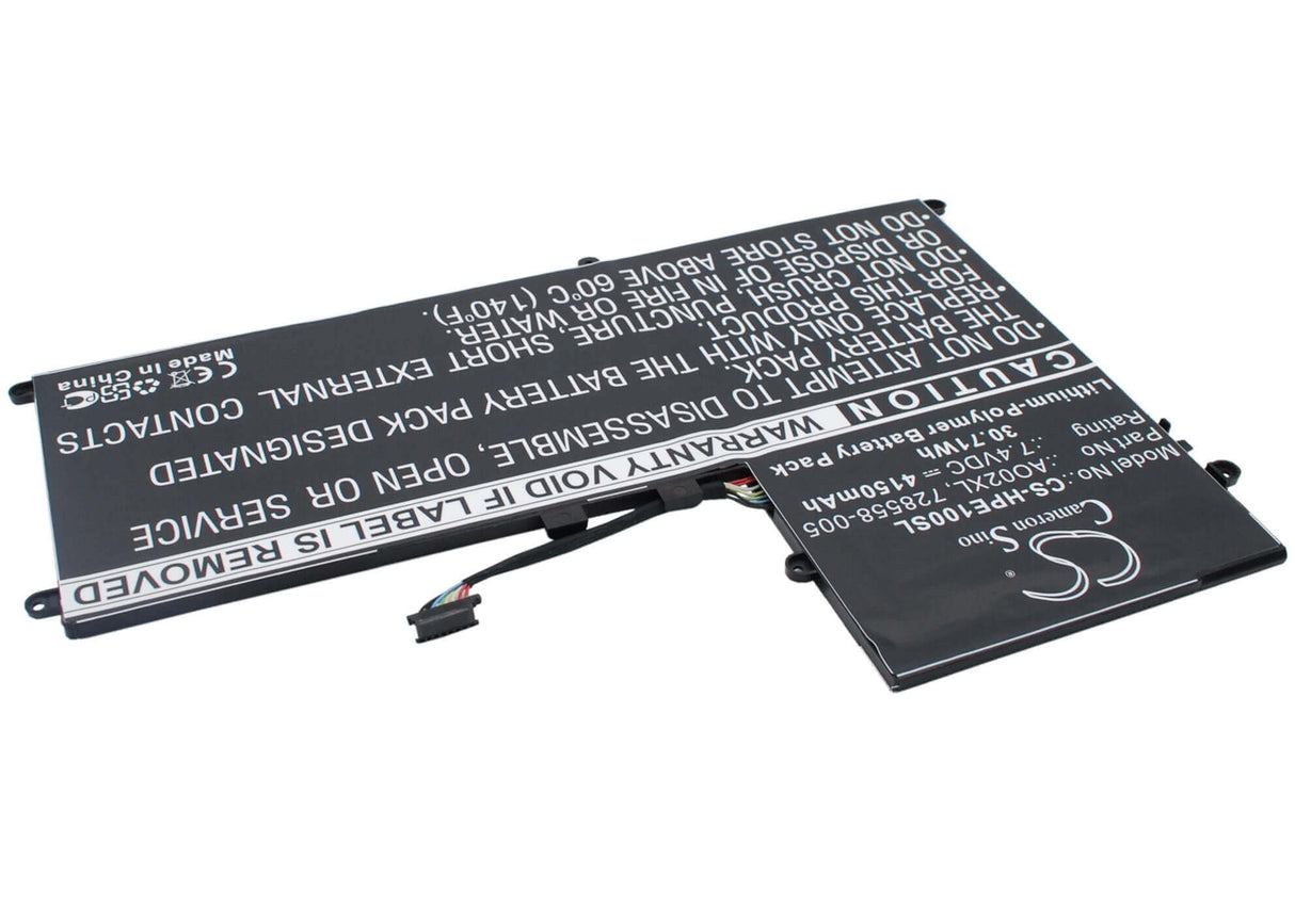7.4V, Li-Polymer, 4150mAh, Tablet battery fits Hp, 2icp4-74/120, Elitepad 1000, Elitepad 1000 G2, 30.71Wh Tablet Cameron Sino Technology Limited