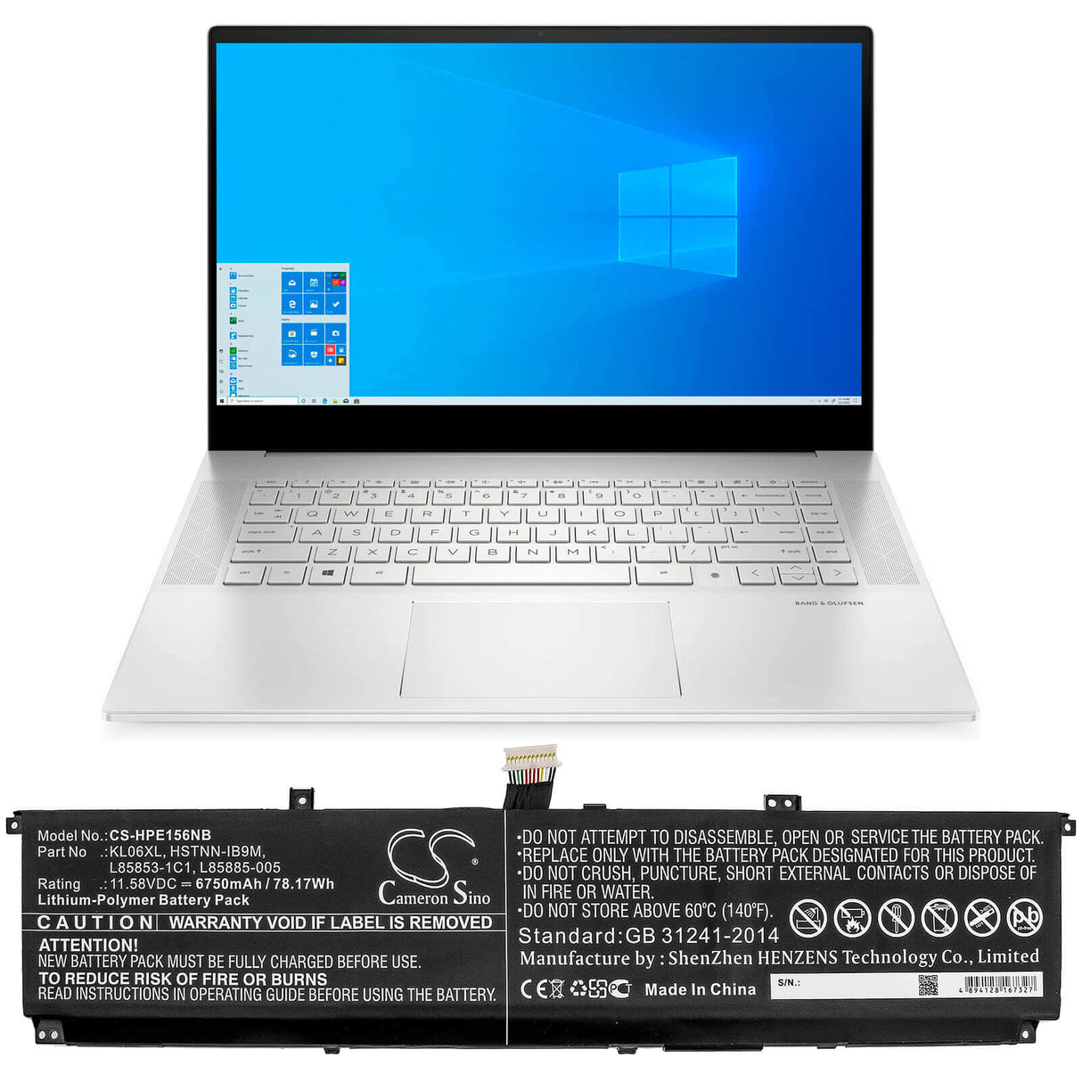 Battery For Hp, Envy 15-ep0000ns, Envy 15-ep0000nu, Envy 15-ep0001nk 11.58v, 6750mah - 78.17wh Notebook, Laptop Cameron Sino Technology Limited