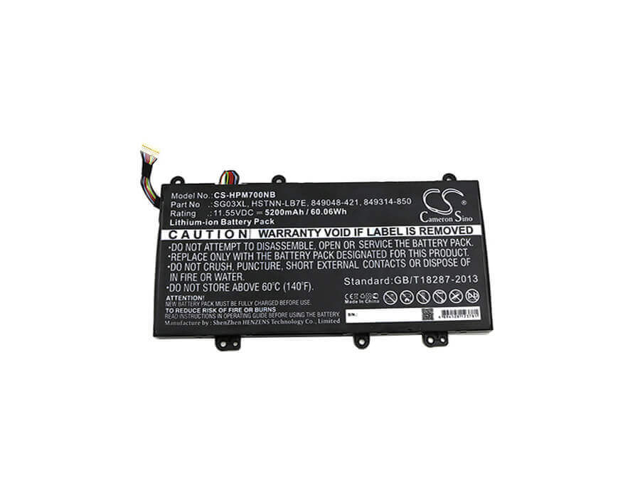 Battery For Hp, Envy M7u, Envy M7-u009dx 11.55v, 5200mah - 60.06wh Notebook, Laptop Cameron Sino Technology Limited