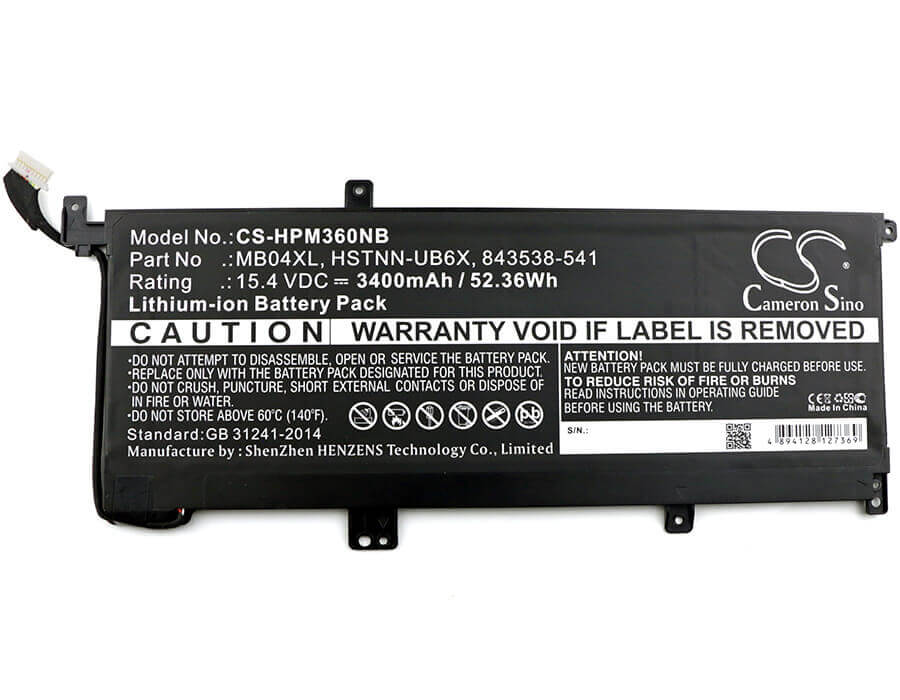Batterie pour Hp, Envy X360 M6, M6-aq003dx, M6-aq005dx, M6-aq105 15.4v, 3400mah - 52.36wh Notebook, Laptop Cameron Sino Technology Limited
