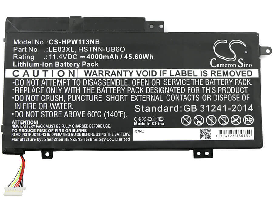 Battery For Hp, Envy X360 M6-w, K8n82la, M1m00ea, M1m04ea 11.4v, 4000mah - 45.60wh Notebook, Laptop Cameron Sino Technology Limited