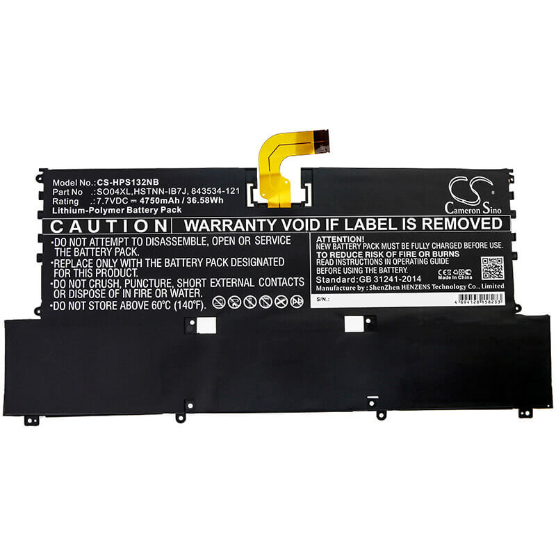 Notebook Battery For Hp, F1d61eaabd, Spectre 13(2016), Spectre 13t-v000 Cto 7.7v, 4750mah - 36.58wh Notebook, Laptop Cameron Sino Technology Limited