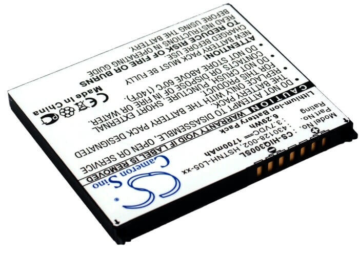 3,7V, Li-ion, 1700mAh, batterie PDA compatible avec Hp, 430128-002, Ipaq 300, Ipaq 310, 6,29Wh PDA, Pocket PC Cameron Sino Technology Limited