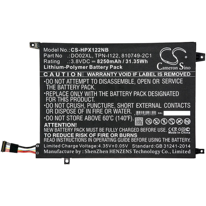 Battery For Hp, K2n76pa, K2n77pa, K5c45pa 3.8v, 8250mah - 31.35wh Notebook, Laptop Cameron Sino Technology Limited