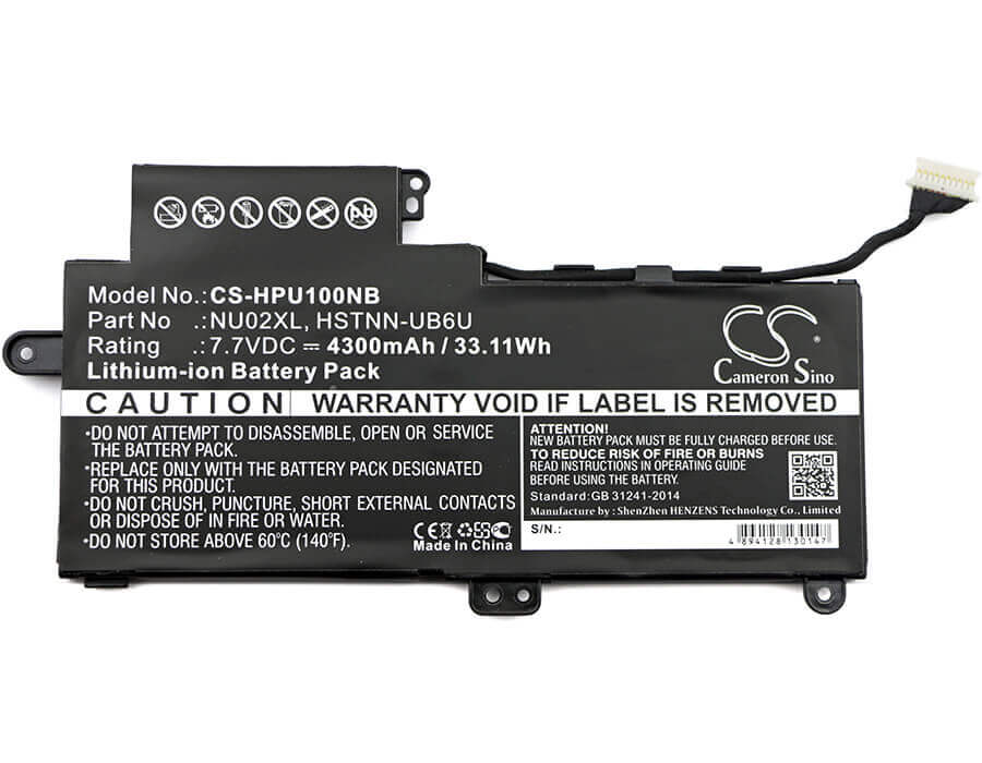 Battery For Hp, Pavilion M1, Pavilion M1-u, Pavilion M1-u001dx 7.7v, 4300mah - 33.11wh Notebook, Laptop Cameron Sino Technology Limited