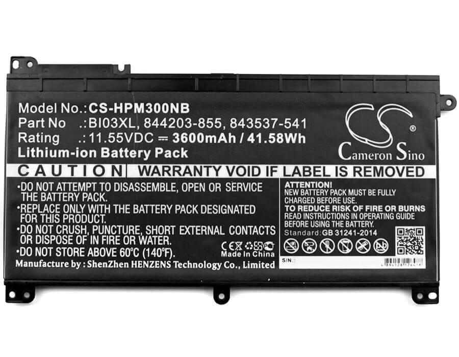 Battery For Hp, Pavilion M3-u, Pavilion M3-u001dx, Pavilion X360 13-u113tu 11.55v, 3600mah - 41.58wh Notebook, Laptop Cameron Sino Technology Limited