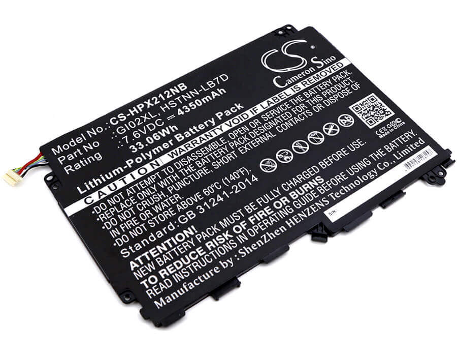 Battery For Hp, Pavilion X2 - 12-b096ms, Pavilion X2 12 7.6v, 4350mah - 33.06wh Notebook, Laptop Cameron Sino Technology Limited