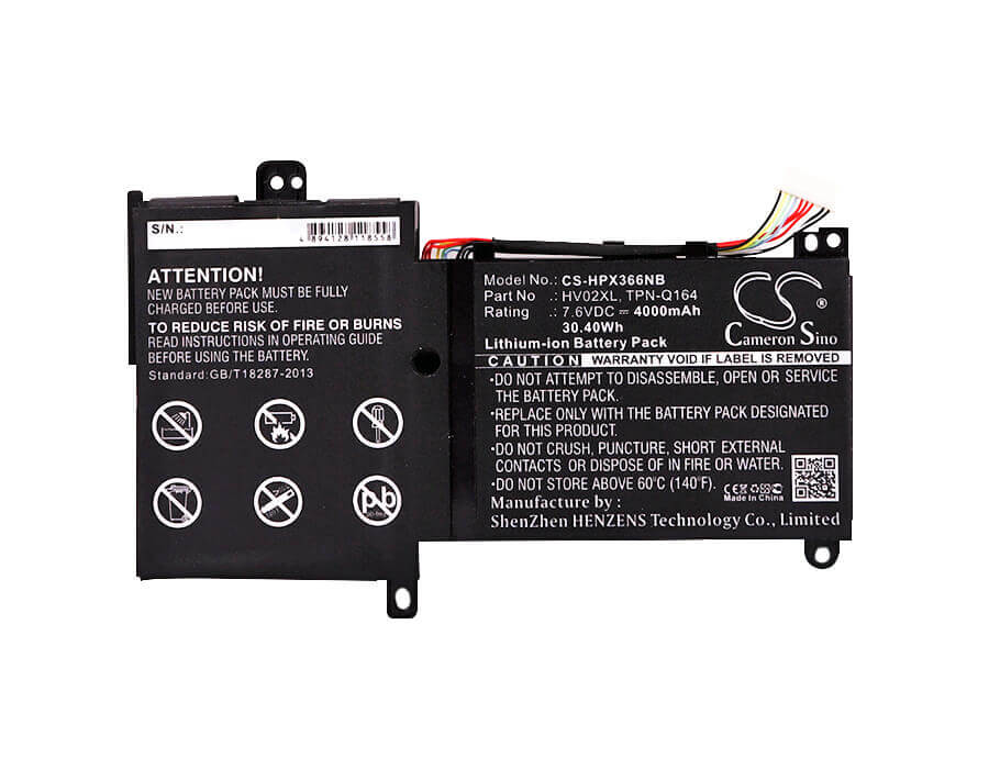 Battery For Hp, Pavilion X360 11.6, Pavilion X360 11-k, Pavilion X360 11 7.6v, 4000mah - 30.40wh Notebook, Laptop Cameron Sino Technology Limited