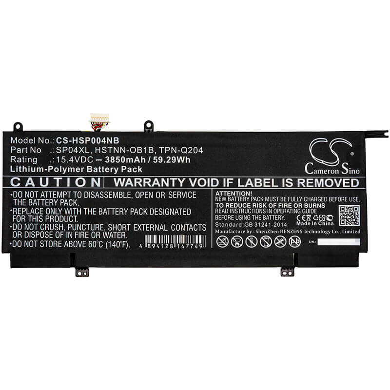 Batterie Pour Hp, Pectre X360 13-ap0044tu, Spectre X360 13-ap0000na, Spectre X360 13-ap0000nb 15.4v, 3850mah - 59.29wh Notebook, Ordinateur Portable Cameron Sino Technology Limited