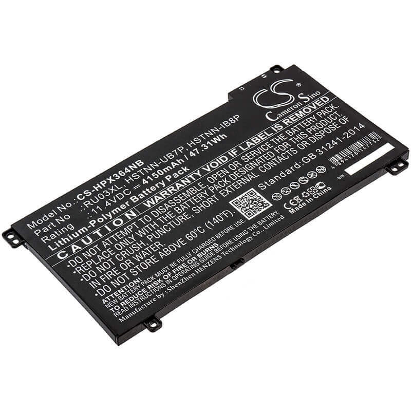 Battery For Hp, Probook X360 11 G3 Education Edition, Probook X360 440 G1, 11.4v, 4150mah - 47.31wh Notebook, Laptop Cameron Sino Technology Limited