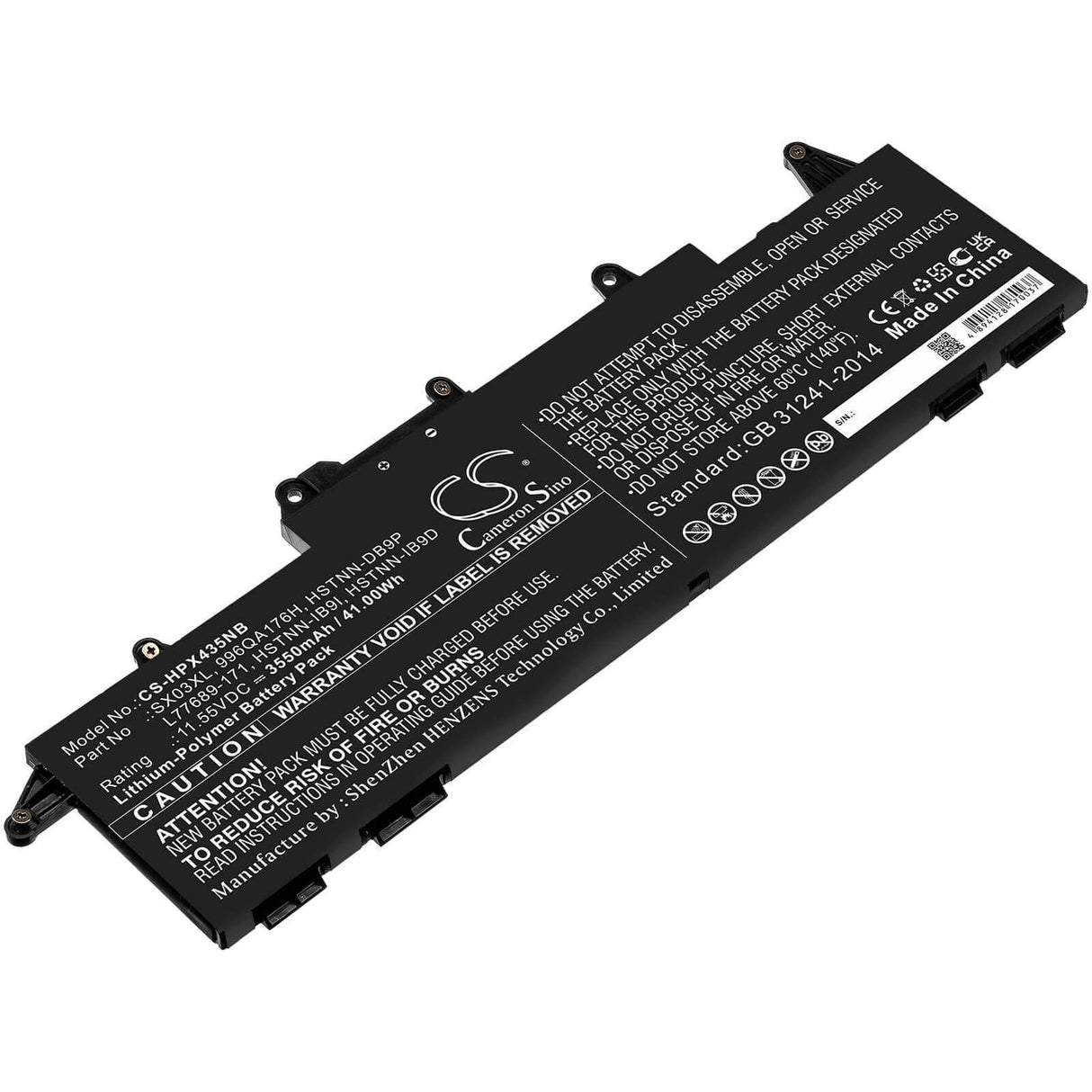 Battery For Hp, Probook X360 435 G7 11.55v, 3550mah - 41.00wh Notebook, Laptop Cameron Sino Technology Limited