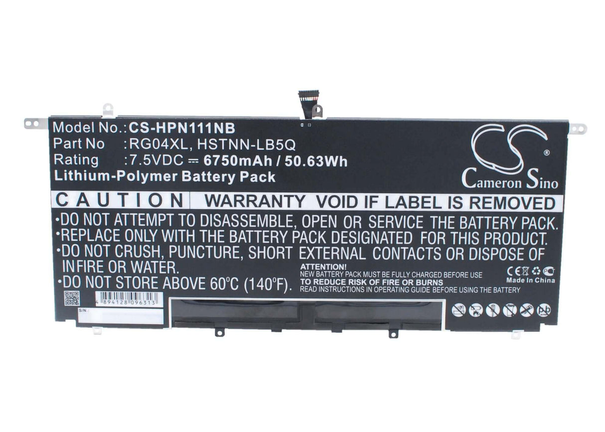 Battery For Hp Spectre 13-3000, Spectre 13t-3000, Tpn-f111 7.5v, 6750mah - 50.63wh Notebook, Laptop Cameron Sino Technology Limited