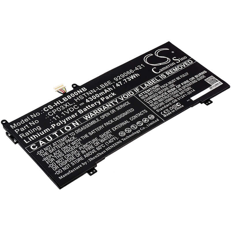 Battery For Hp, Spectre 13-ae006no X360, Spectre X360 13 Convertible 11.1v, 4300mah - 47.73wh Notebook, Laptop Cameron Sino Technology Limited