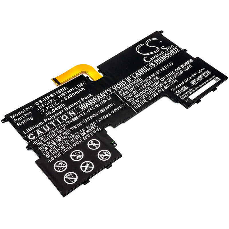 7.7V, Li-Polymer, 5200mAh, Notebook, Laptop battery fits Hp, 924843-42, Spectre 13-af000, Spectre 13-af000nc, 40.04Wh Notebook, Laptop Cameron Sino Technology Limited
