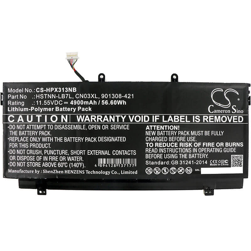 Battery For Hp, Spectre X360 13-ab001, Spectre X360 13-ab099, Spectre X360 13-ac033dx 11.55v, 4900mah - 56.60wh Notebook, Laptop Cameron Sino Technology Limited