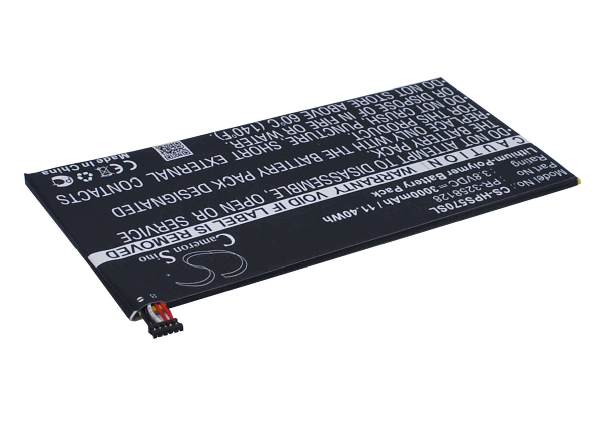 3.8V, Li-Polymer, 3000mAh, Tablet battery fits Hp, 795065-001, Stream 7 5700, Stream 7 5700ng, 11.40Wh Tablet Cameron Sino Technology Limited