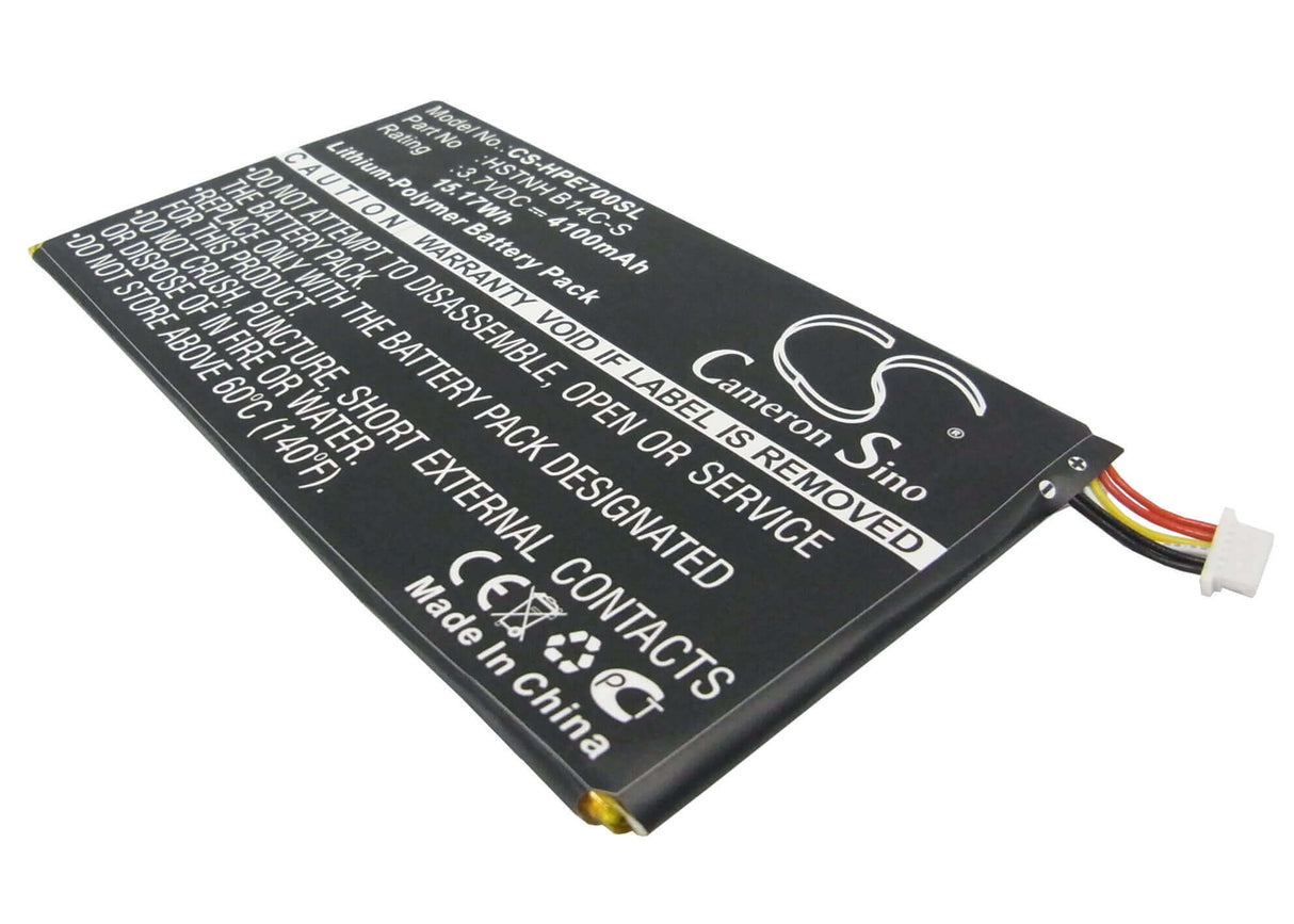 3.7V, Li-Polymer, 4100mAh, Tablet battery fits Hp, 10979176-00, Slate 7 1800 Tablet, Slate 7 3g, 15.17Wh Tablet Cameron Sino Technology Limited