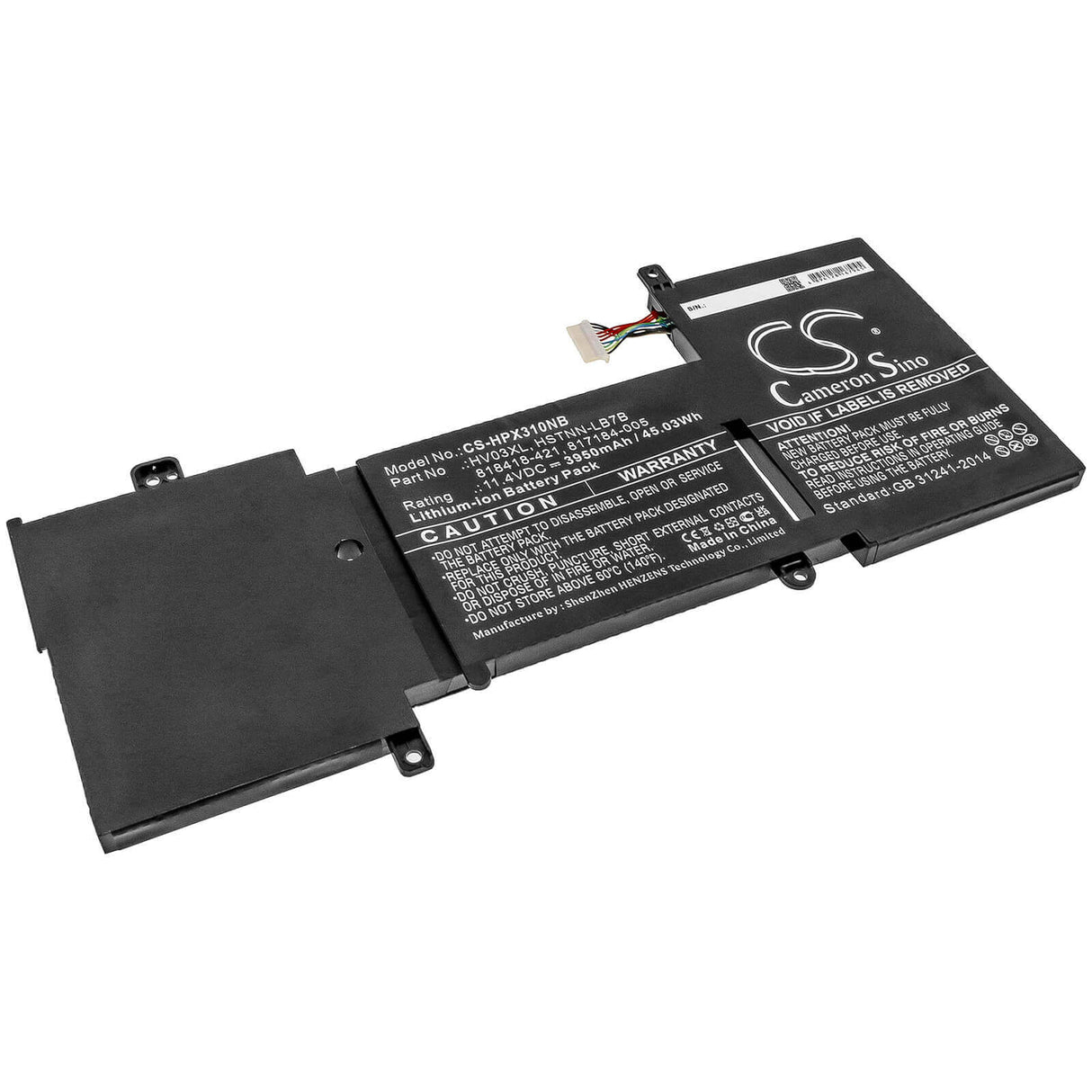 Batterie pour Hp, X360 310 G2 11.4v, 3950mah - 45.03wh Notebook, ordinateur portable Cameron Sino Technology Limited