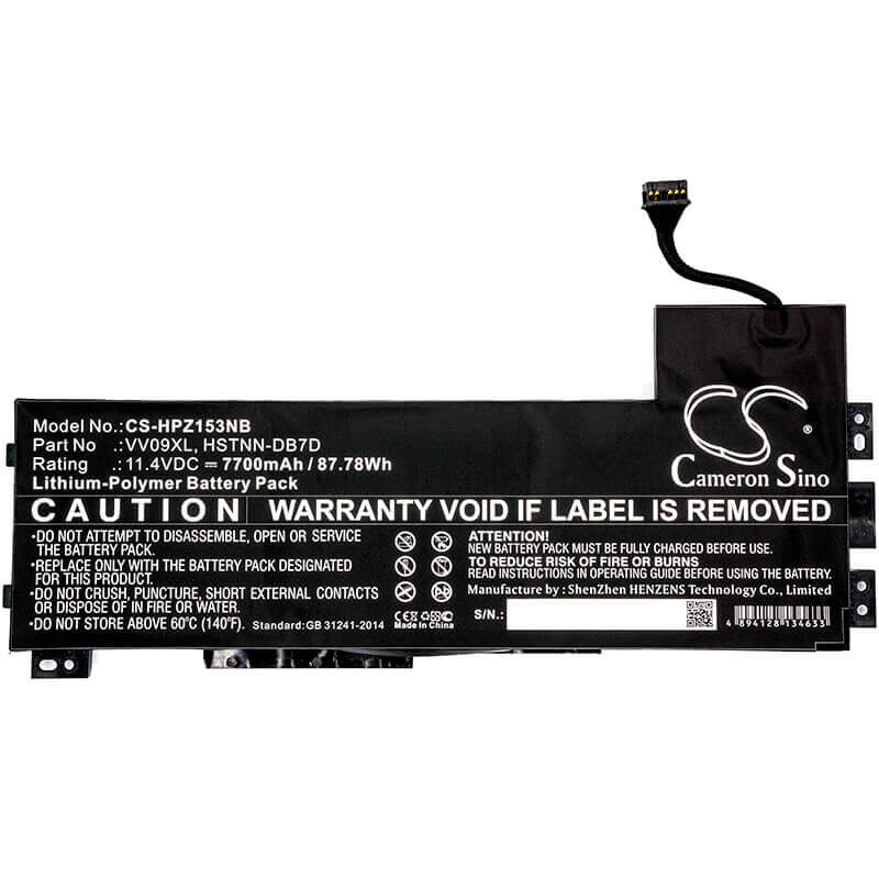 Notebook battery For Hp, Zbook 15 G3, Zbook 17 G3 11.4v, 7700mah - 87.78wh Notebook, Laptop Cameron Sino Technology Limited