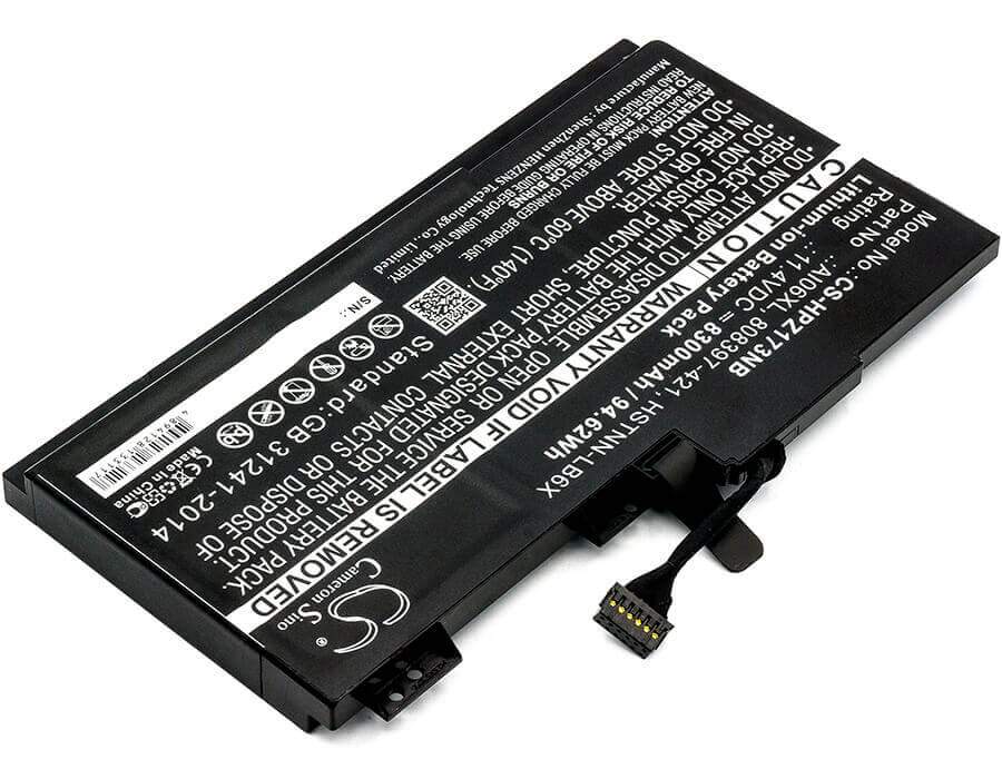 Notebook battery For Hp, Zbook 17 G3, Zbook 17 G3 M9l94av 11.4v, 8300mah - 94.62wh Notebook, Laptop Cameron Sino Technology Limited