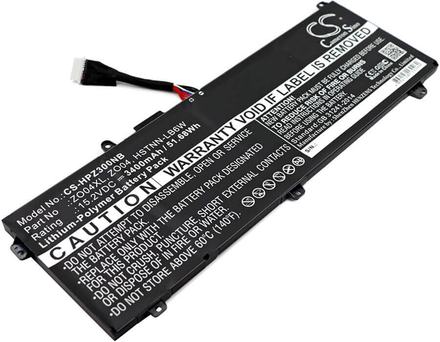 Batterie pour Hp, Zbook Studio G3 15.2v, 3400mah - 51.68wh Notebook, Laptop Cameron Sino Technology Limited