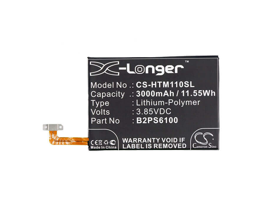 3.85V, Li-Polymer, 3000mAh, SmartPhone battery fits Htc, 35h00256-00, 10 4g Lte, 10 Lifestyle, 11.55Wh Mobile, SmartPhone Cameron Sino Technology Limited (Smartphone)