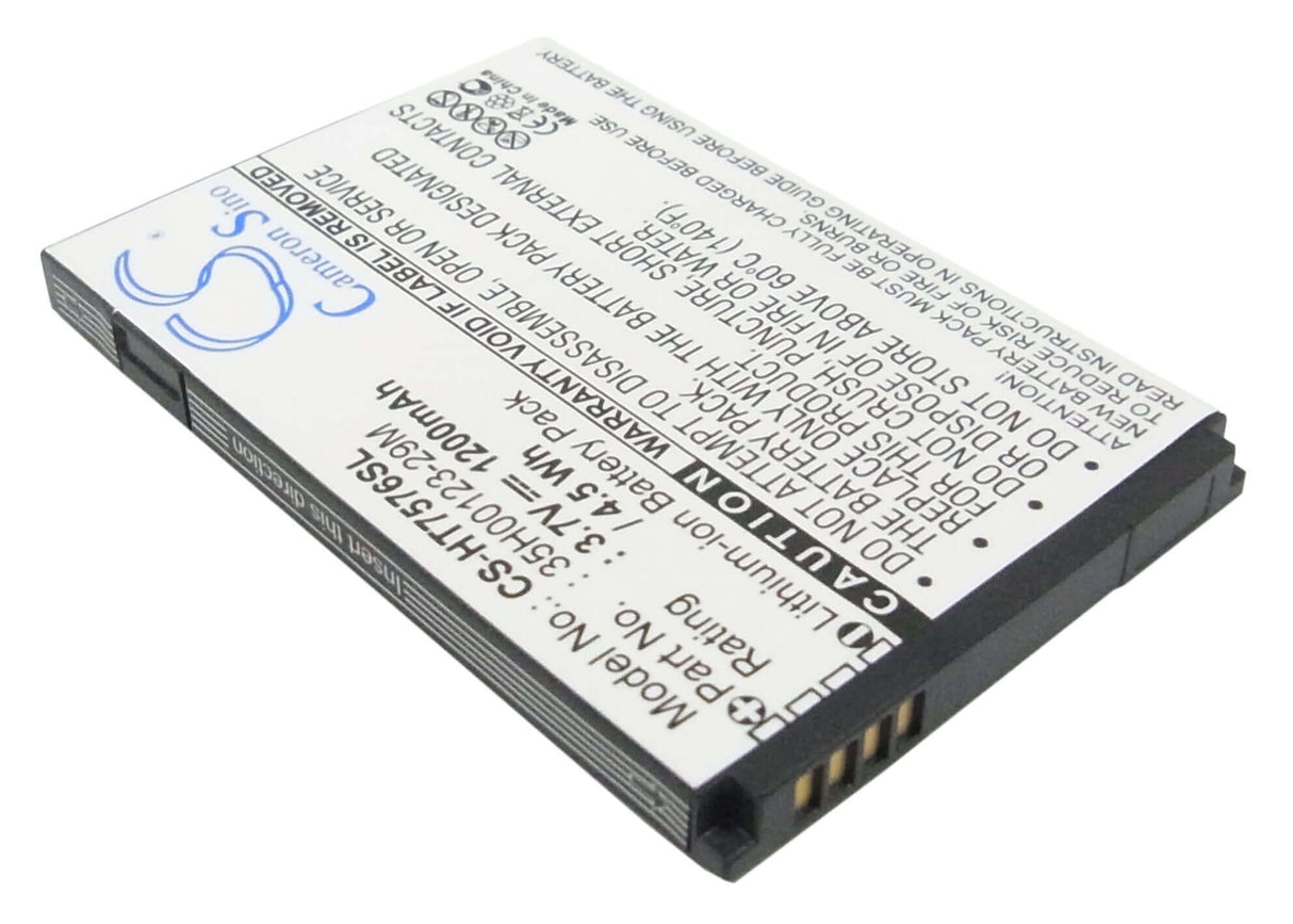3.7V, Li-ion, 1200mAh, SmartPhone battery fits Htc, 35h00123-29m, 7 Pro, T7576, 4.44Wh Mobile, SmartPhone Cameron Sino Technology Limited (Smartphone)