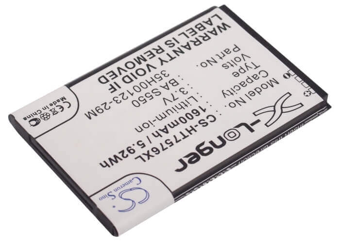 3.7V, Li-ion, 1600mAh, SmartPhone battery fits Htc, 35h00123-29m, 7 Pro, T7576, 5.92Wh Mobile, SmartPhone Cameron Sino Technology Limited (Smartphone)