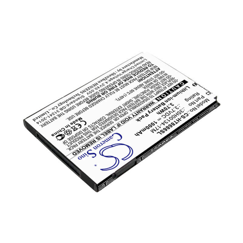 3.7V, Li-ion, 1000mAh, SmartPhone battery fits Verizon, Vodafone, Htc, 35h00134-17m, 7 Trophy, M1, 3.7Wh Mobile, SmartPhone Cameron Sino Technology Limited (Smartphone)