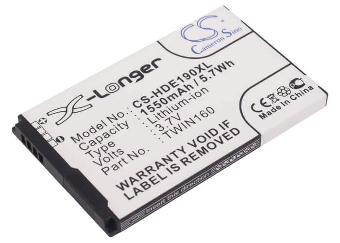 3.7V, Li-ion, 1550mAh, SmartPhone battery fits Google, Htc, Sprint, T-mobile, Dopod, 35h00121-05m, A6288, 5.74Wh Mobile, SmartPhone Cameron Sino Technology Limited (Suspended)