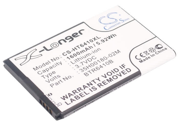 3.7V, Li-ion, 1600mAh, SmartPhone battery fits Verizon, Htc, 35h00180-02m, Adr6410, Adr6410l, 5.92Wh Mobile, SmartPhone Cameron Sino Technology Limited (Suspended)