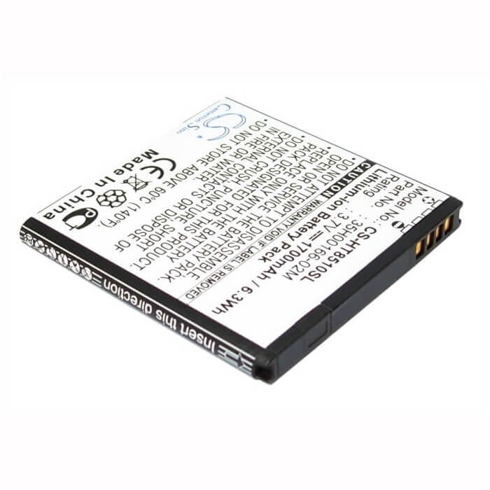 3.7V, Li-ion, 1700mAh, SmartPhone battery fits Htc, 35h00166-02m, Amaze 4g, Ph85110, 6.29Wh Mobile, SmartPhone Cameron Sino Technology Limited (Suspended)