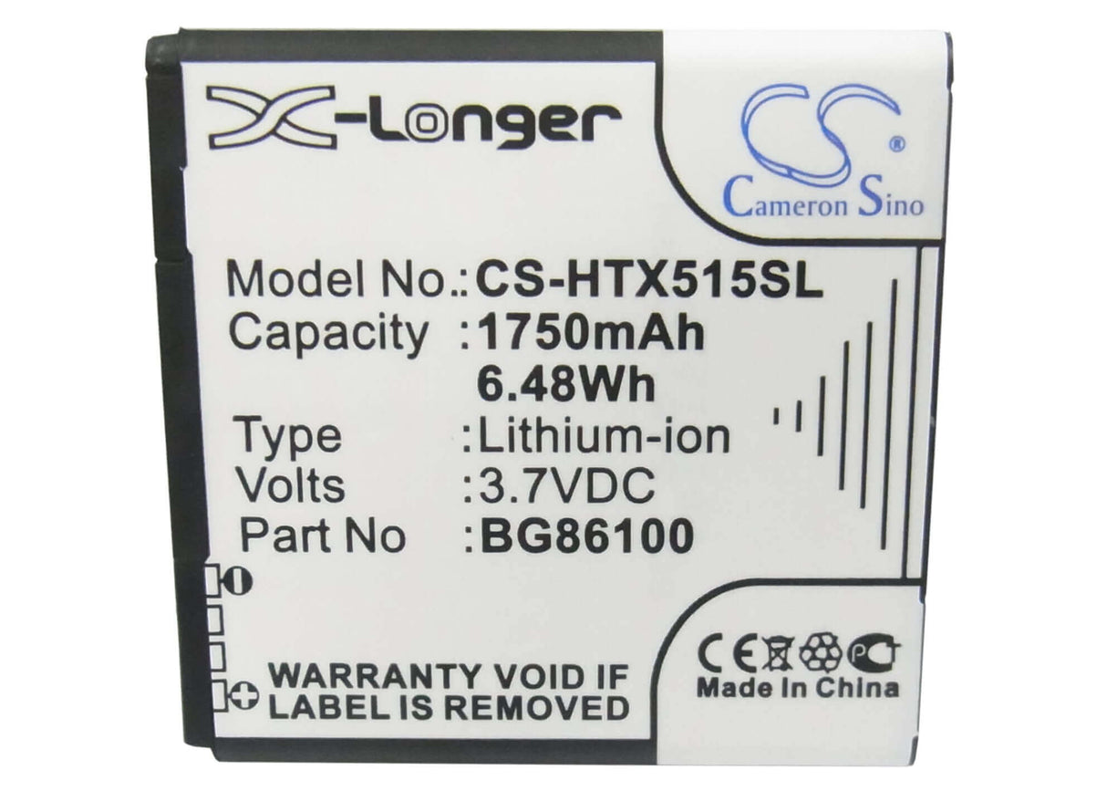 3.7V, Li-ion, 1750mAh, SmartPhone battery fits Htc, T-mobile, Sprint, 35h00164-00m, C470, Evo 3d, 6.48Wh Mobile, SmartPhone Cameron Sino Technology Limited (Suspended)