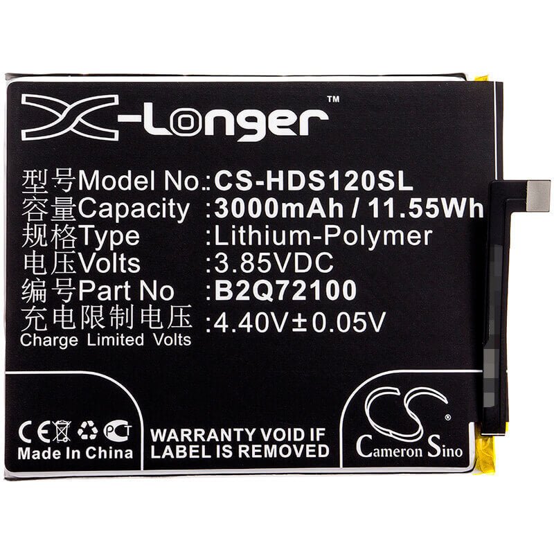 3,85V, Li-Polymer, 3000mAh, batterie de smartphone compatible avec Htc, B2q72100, Desire 12s, Desire 12s Global Dual Sim, 11,55Wh Mobile, Smartphone Cameron Sino Technology Limited (Smartphone)