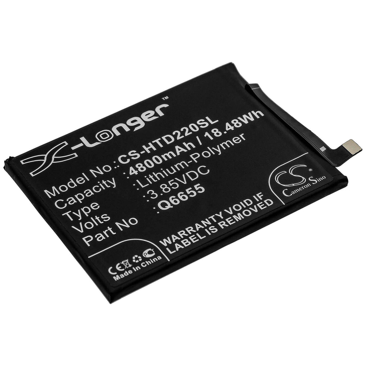 3.85V, Li-Polymer, 4800mAh, SmartPhone battery fits Htc, Q6655, Desire 20 Pro, 18.48Wh Mobile, SmartPhone Cameron Sino Technology Limited (Smartphone)