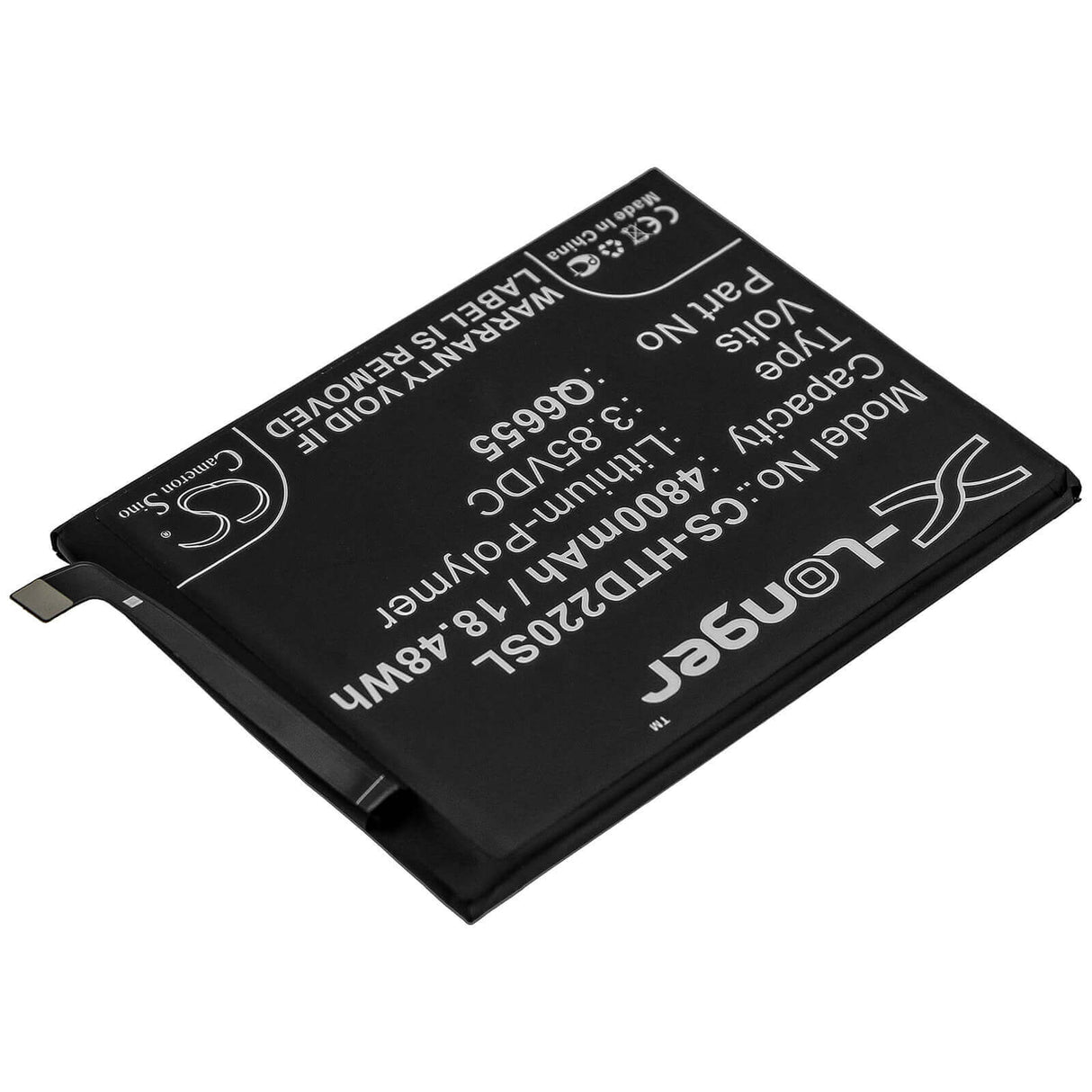 3.85V, Li-Polymer, 4800mAh, SmartPhone battery fits Htc, Q6655, Desire 20 Pro, 18.48Wh Mobile, SmartPhone Cameron Sino Technology Limited (Smartphone)