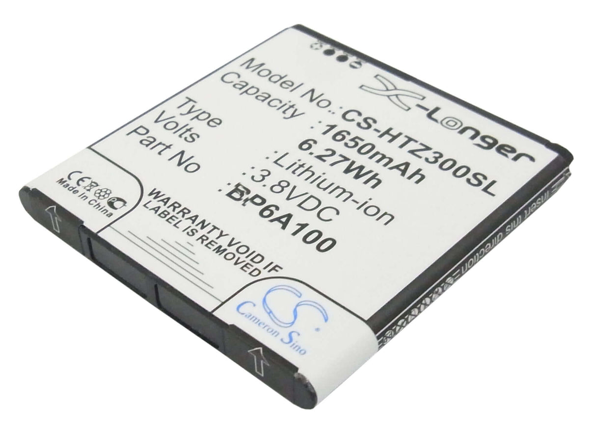 3.8V, Li-ion, 1650mAh, SmartPhone battery fits Htc, 35h00190-09m, 0pa6a100, Desire 300, 6.27Wh Mobile, SmartPhone Cameron Sino Technology Limited (Smartphone)