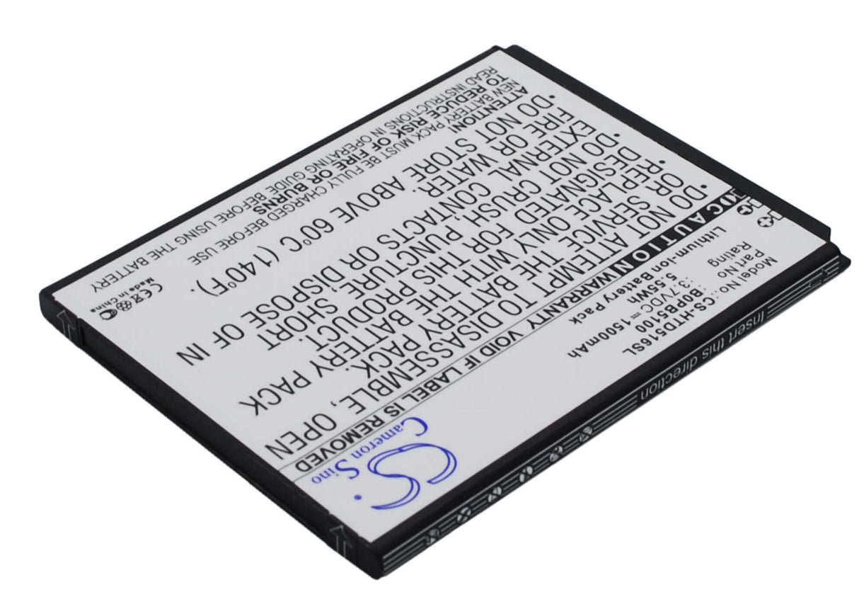 3,7V, Li-ion, 1500mAh, batterie de smartphone compatible Htc, 5360570, D316, D316d, 5,55Wh Mobile, SmartPhone Cameron Sino Technology Limited (Smartphone)