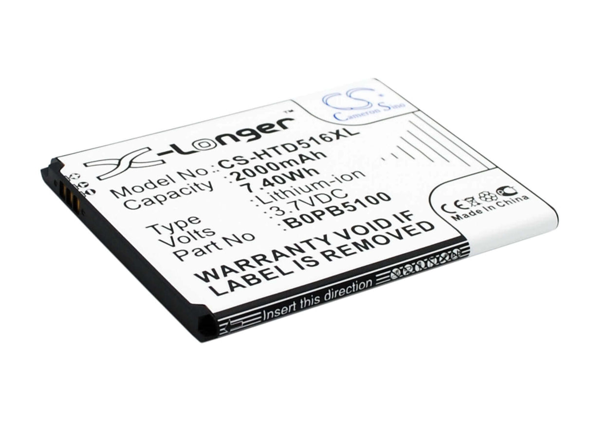 3.7V, Li-ion, 2000mAh, SmartPhone battery fits Htc, 5360570, D316, D316d, 7.4Wh Mobile, SmartPhone Cameron Sino Technology Limited (Suspended)