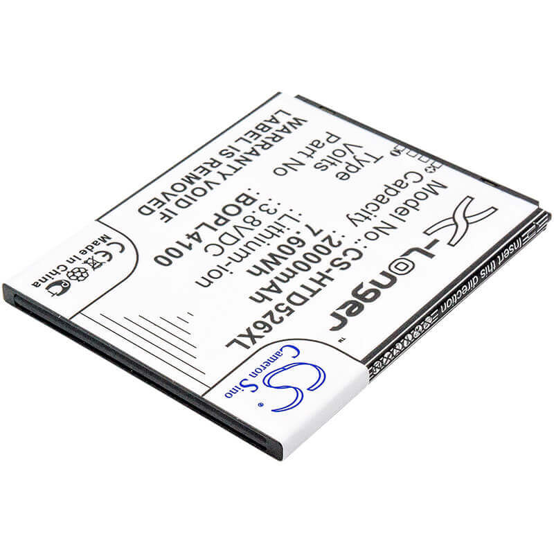 3.8V, Li-ion, 2000mAh, SmartPhone battery fits Htc, Bopl4100, Desire 326g, Desire 526, 7.6Wh Mobile, SmartPhone Cameron Sino Technology Limited (Smartphone)