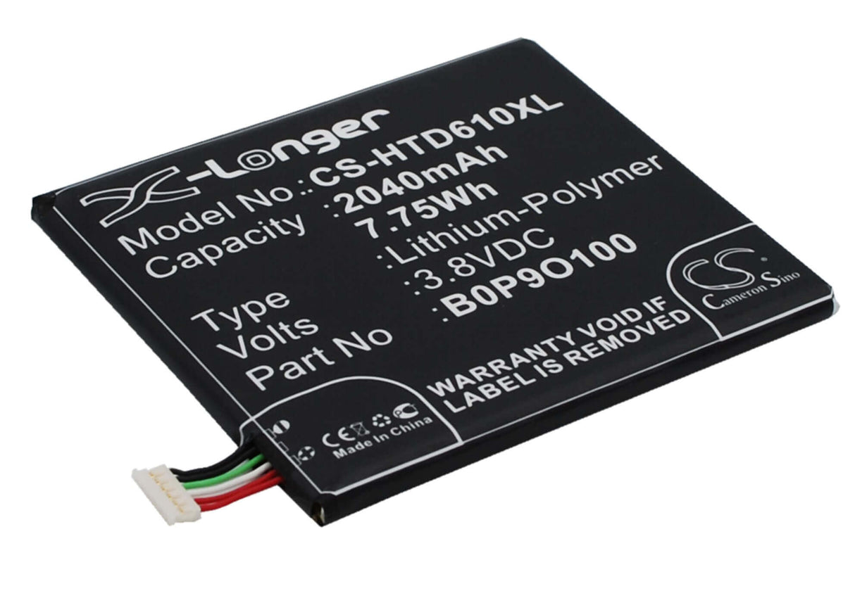 3.8V, Li-Polymer, 2040mAh, SmartPhone battery fits Htc, 35h00222-00m, A3qhd, D610, 7.75Wh Mobile, SmartPhone Cameron Sino Technology Limited (Smartphone)