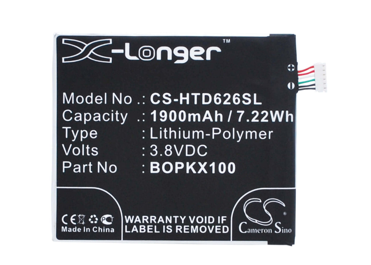 3.8V, Li-Polymer, 1900mAh, SmartPhone battery fits Htc, 35h00237-00m, A22, A32, 7.22Wh Mobile, SmartPhone Cameron Sino Technology Limited (Smartphone)