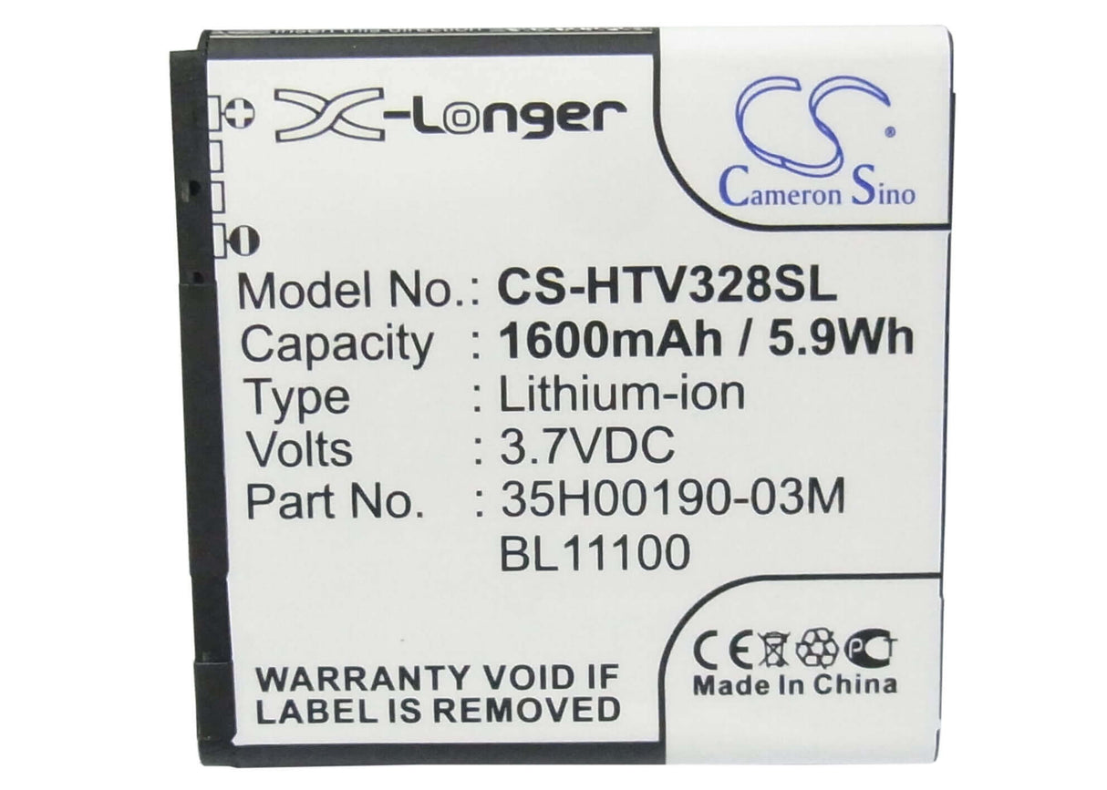 3.7V, Li-ion, 1600mAh, SmartPhone battery fits Htc, 35h00177-00m, Desire Q, Desire U, 5.92Wh Mobile, SmartPhone Cameron Sino Technology Limited (Smartphone)