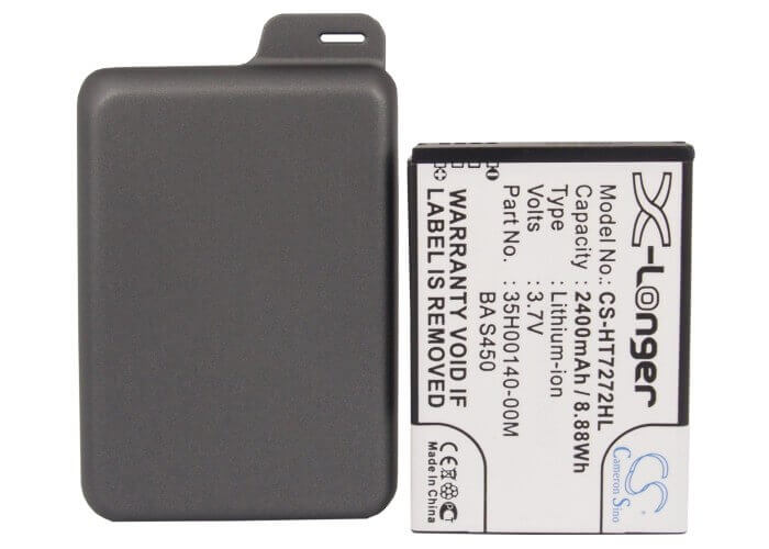 3,7V, Li-ion, 2400mAh, batterie de smartphone compatible T-mobile, 35h00140-00m, A7272, Desire Z, 8.88Wh Mobile, SmartPhone Cameron Sino Technology Limited (Suspendu)