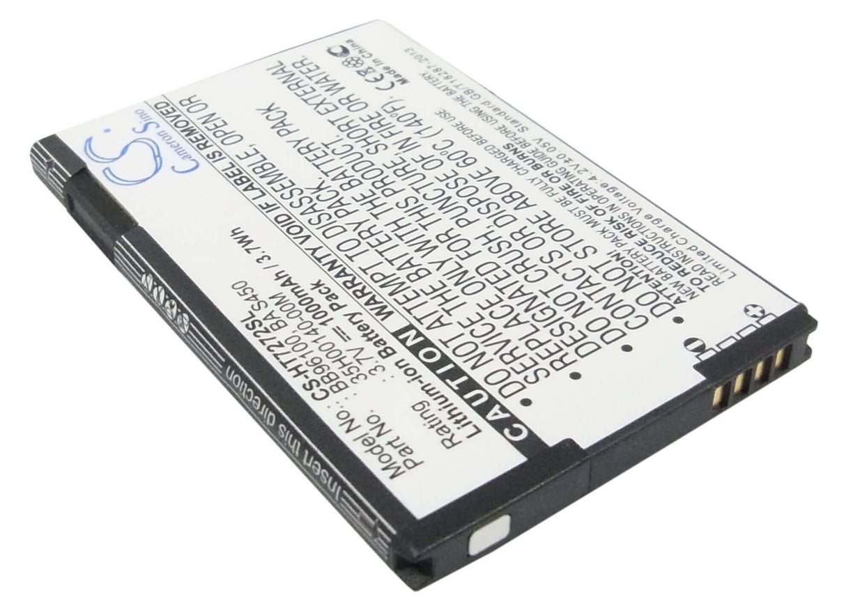 3.7V, Li-ion, 1000mAh, SmartPhone battery fits T-mobile, Htc, 35h00140-00m, 7 Mozart, A315c, 3.7Wh Mobile, SmartPhone Cameron Sino Technology Limited (Smartphone)