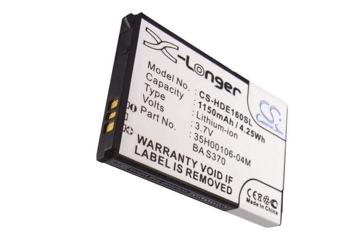 3.7V, Li-ion, 1150mAh, SmartPhone battery fits Htc, 35h00106-01m, Dream, Dream 100, 4.26Wh Mobile, SmartPhone Cameron Sino Technology Limited (Suspended)