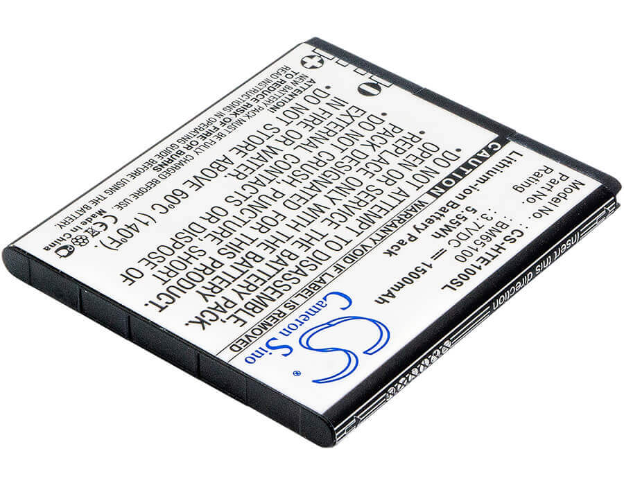 3.7V, Li-ion, 1500mAh, SmartPhone battery fits Htc, 35h00213-00m, 0pcv200, 0po100, 5.55Wh Mobile, SmartPhone Cameron Sino Technology Limited (Smartphone)