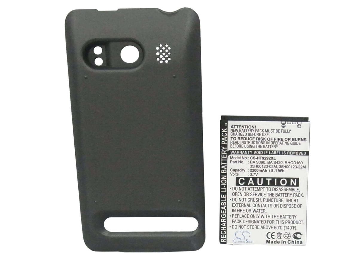 3.7V, Li-ion, 2200mAh, SmartPhone battery fits Htc, Sprint, 35h00123-00m, A9292, Evo 4g, 8.14Wh Mobile, SmartPhone Cameron Sino Technology Limited (Smartphone)