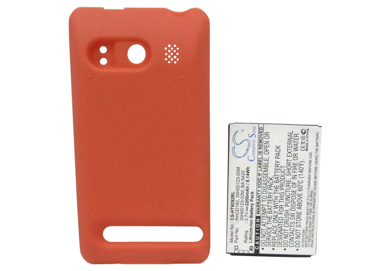 3.7V, Li-ion, 2200mAh, SmartPhone battery fits Sprint, Htc, 35h00123-00m, A9292, Evo 4g, 8.14Wh Mobile, SmartPhone Cameron Sino Technology Limited (Smartphone)