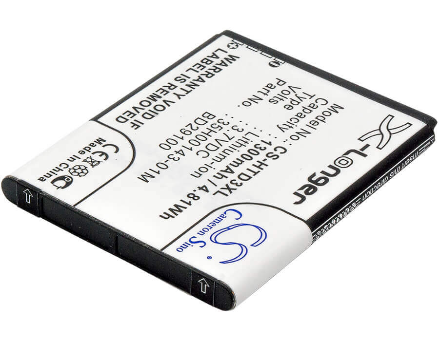 3.7V, Li-ion, 1300mAh, SmartPhone battery fits At&t, T-mobile, Htc, 35h00143-01m, Hd7s, 4.81Wh Mobile, SmartPhone Cameron Sino Technology Limited (Suspended)